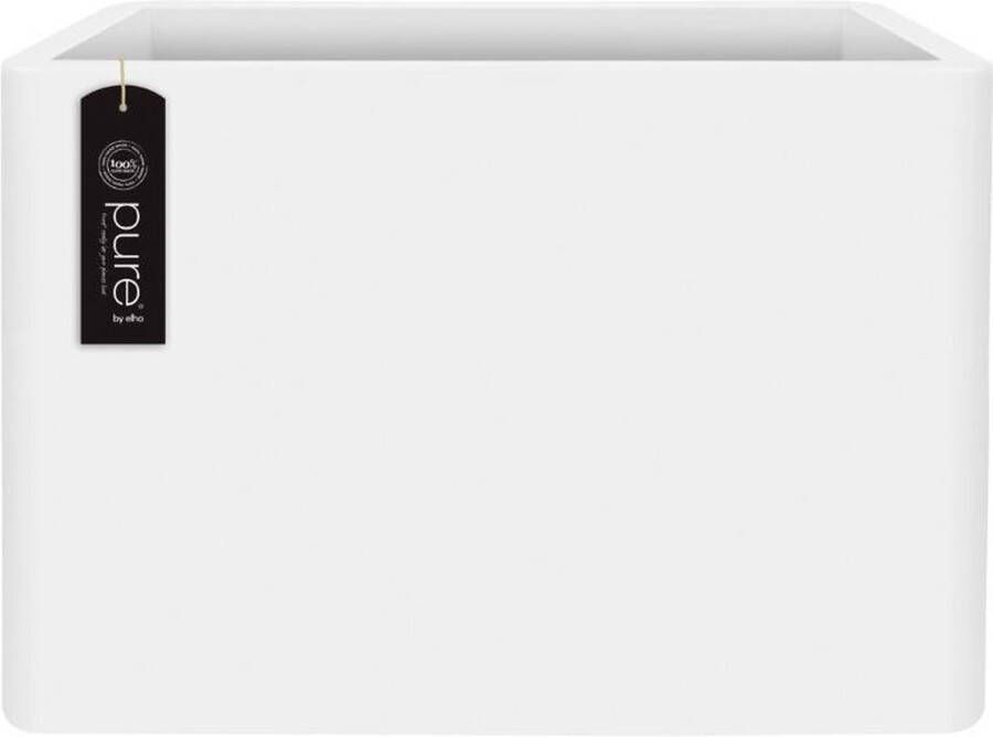 Elho Pure Soft Brick Divider 80 Plantenbak voor Binnen & Buiten Ø 79.0 x H 59.0 cm Wit Wit