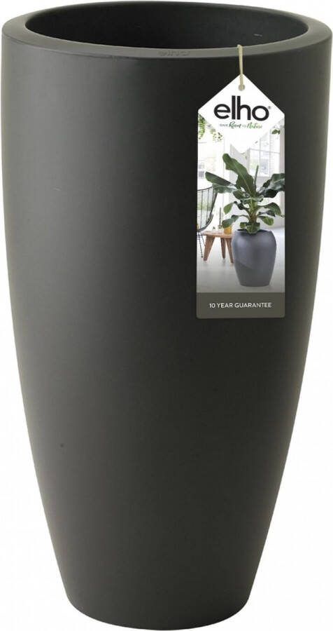Elho Pure Soft Round High 35 Bloempot voor Binnen & Buiten Ø 34.5 x H 61.5 cm Antraciet