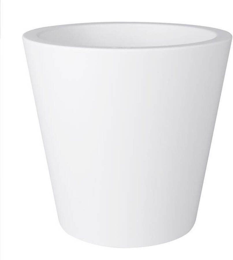 Elho Pure Straight Round 35 Grote Bloempot voor Binnen & Buiten Gemaakt van Gereycled Plastic Ø 35.0 x H 33.5 cm