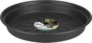 Elho Green Basics Schotel 14 Schotel voor Binnenbuitenkweken En Oogstenaccessoires Ø 13.5 x H 1.8 cm Zwart Living Black