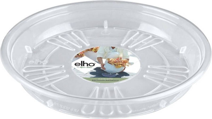 Elho Uni-schotel Rond 21 Schotel voor Binnen & Buiten Ø 20.8 x H 3.0 cm Transparant Transparant