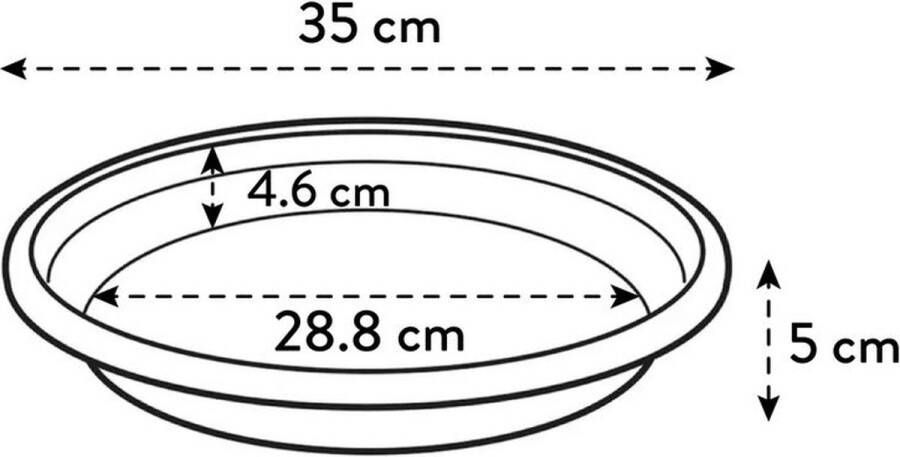 Elho Universele Schotel Rond 35 Schotel voor Binnen & Buiten Accessoires Ø 35.0 x H 5.2 cm Terra