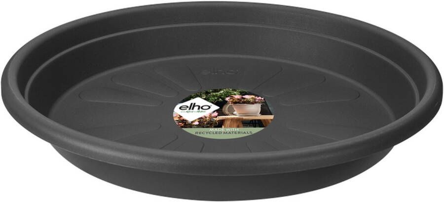 Elho Universele Schotel Rond 40 Schotel voor Binnen & buiten accessoires Ø 40.0 x H 5.8 cm Antraciet