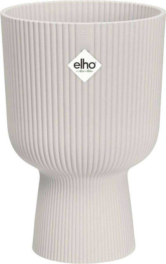 Elho Vibes Fold Coupe 14 bloempot voor binnen 100% gerecycled plastic Ø 13.9 x H 21.0 cm Wit Zijdewit