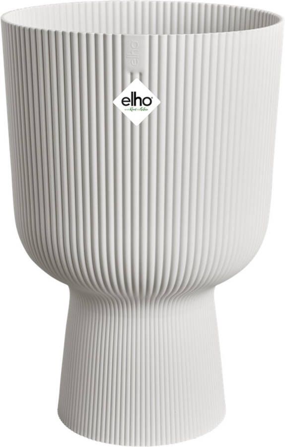 Elho Vibes Fold Coupe 30 Bloempot voor Binnen 100% Gerecycled Plastic Ø 29.5 x H 44.7 cm Zijdewit