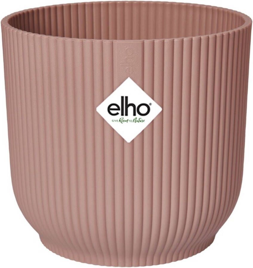 Elho Vibes Fold Rond 16 bloempot voor binnen 100% gerecycled plastic Ø 16.1 x H 14.8 cm Roze Delicaat Roze