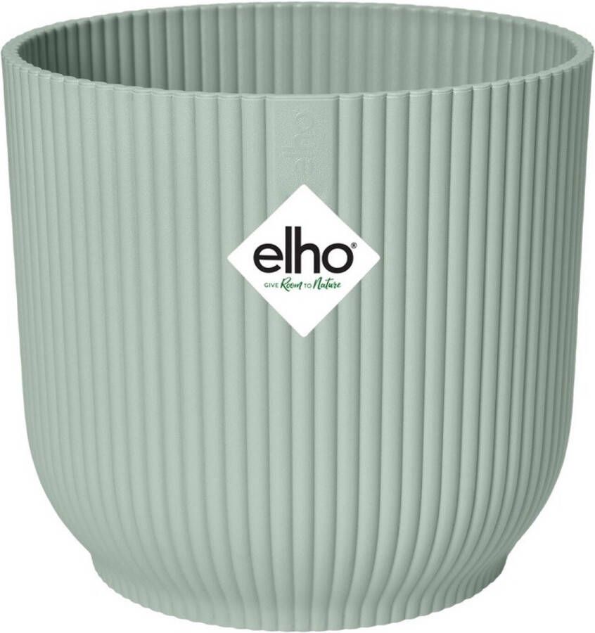 Elho Vibes Fold Rond 16 bloempot voor binnen 100% gerecycled plastic Ø 16.1 x H 14.8 cm Groen Sorbet Groen