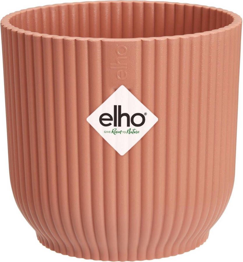 Elho Vibes Fold Rond Mini 11 Bloempot voor Binnen 100% Gerecycled Plastic Ø 11 1 x H 10 5 Roze Delicaat Roze