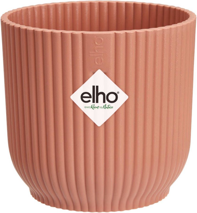 Elho Vibes Fold Rond Mini 7 Bloempot voor Binnen 100% Gerecycled Plastic Ø 7.0 x H 6.5 cm Delicaat Roze