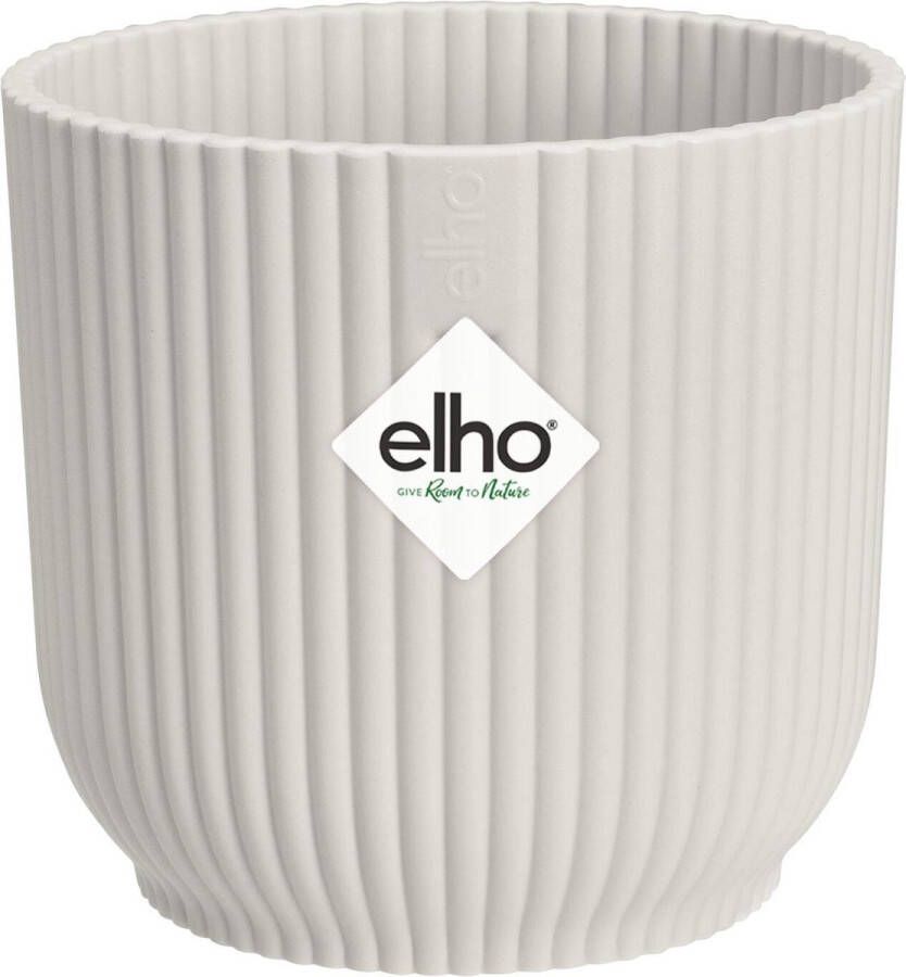 Elho Vibes Fold Rond Mini 7 Bloempot voor Binnen 100% Gerecycled Plastic Ø 7.0 x H 6.5 cm Zijdewit