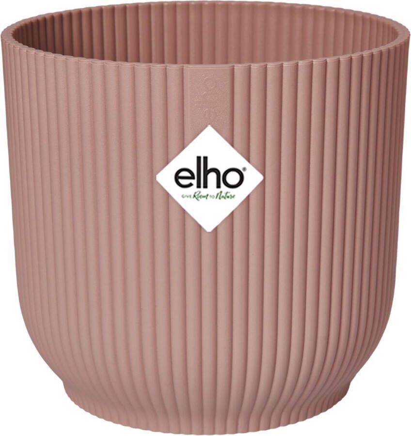 Elho Vibes Fold Rond Wielen 35 Bloempot voor Binnen Ø 34 9 x H 32 4 Roze Delicaat Roze