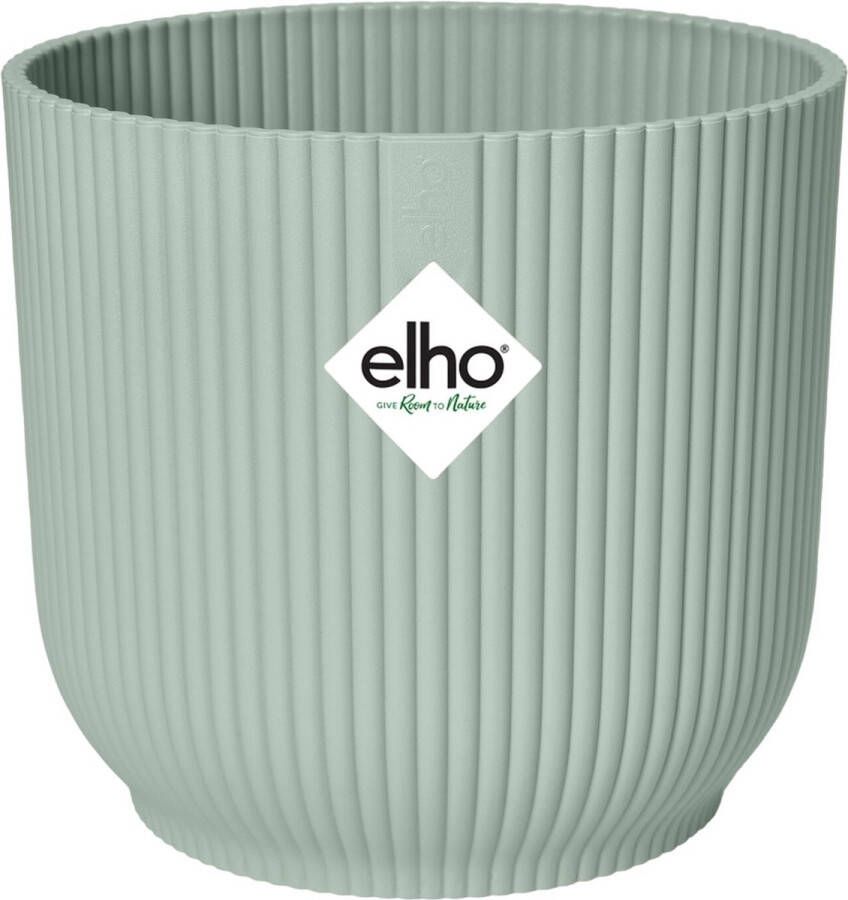 Elho Vibes Fold Rond 18 bloempot voor binnen 100% gerecycled plastic -Ø 18.4 x H 16.8 cm Groen Sorbet Groen