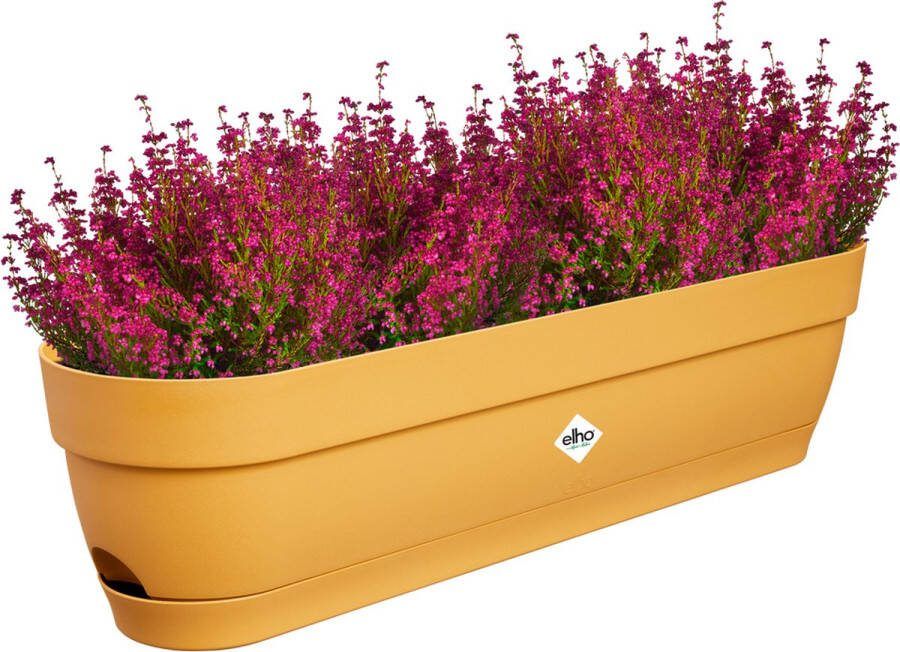 Elho Vibia Campana Balkonbak 70 Plantenbak voor Balkon Ø 69.0 x H 17.0 cm Honinggeel