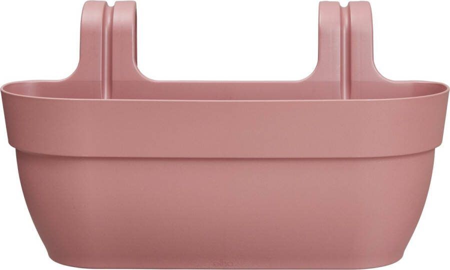 Elho Vibia Campana Easy Hanger L 46 Balkonbak met Ophanghaken 100% Gerecycled Plastic Ø 46.0 x H 26.5 cm Poederroze