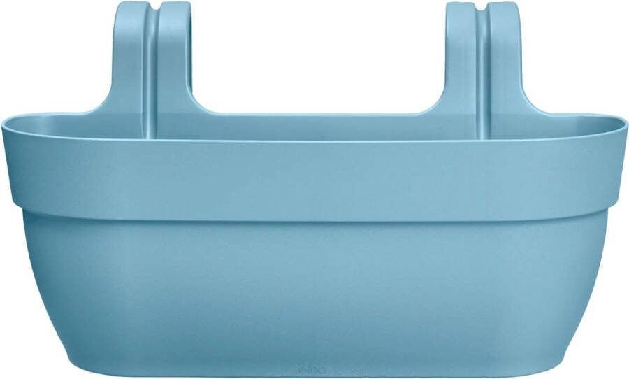 Elho Vibia Campana Easy Hanger L 46 Balkonbak met Ophanghaken 100% Gerecycled Plastic Ø 46.0 x H 26.5 cm Vintage Blauw