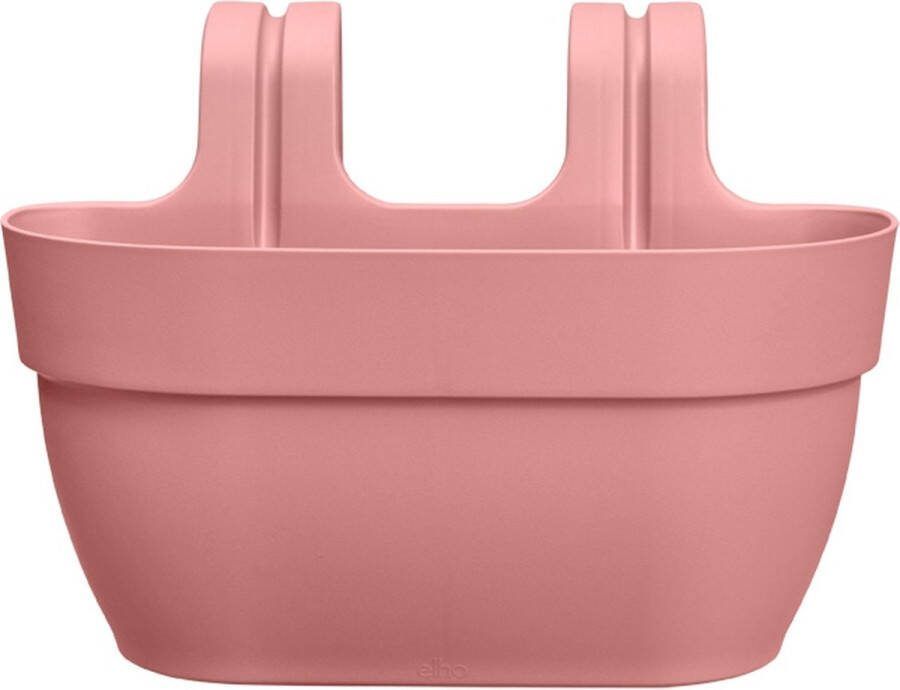 Elho Vibia Campana Easy Hanger M 36 Balkonbak met Ophanghaken 100% Gerecycled Plastic Ø 36.0 x H 26.5 cm Poederroze