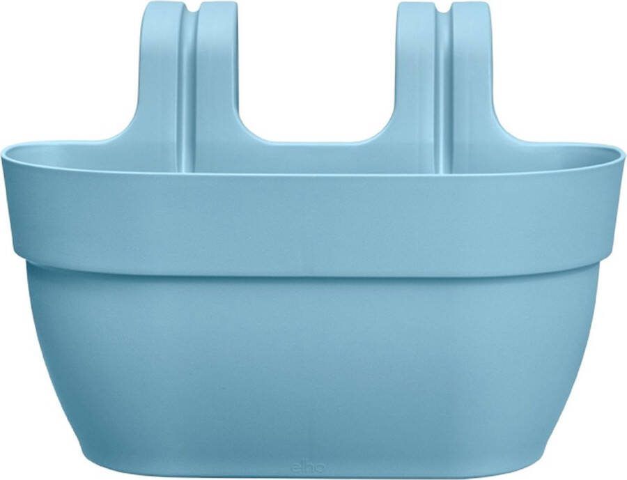 Elho Vibia Campana Easy Hanger M 36 Balkonbak met Ophanghaken 100% Gerecycled Plastic Ø 36.0 x H 26.5 cm Vintage Blauw