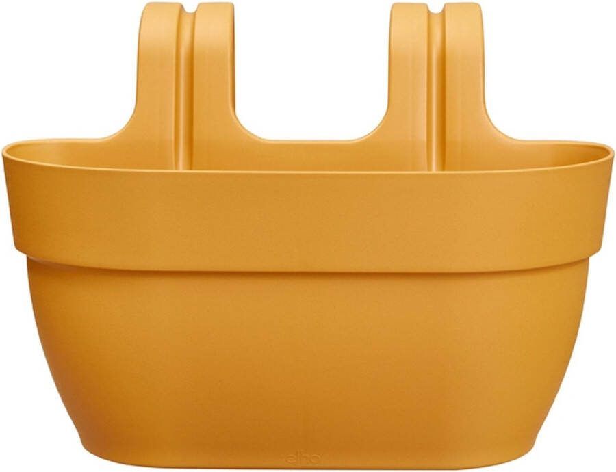 Elho Vibia Campana Easy Hanger M 36 Balkonbak met Ophanghaken 100% Gerecycled Plastic Ø 36.0 x H 26.5 cm Honinggeel