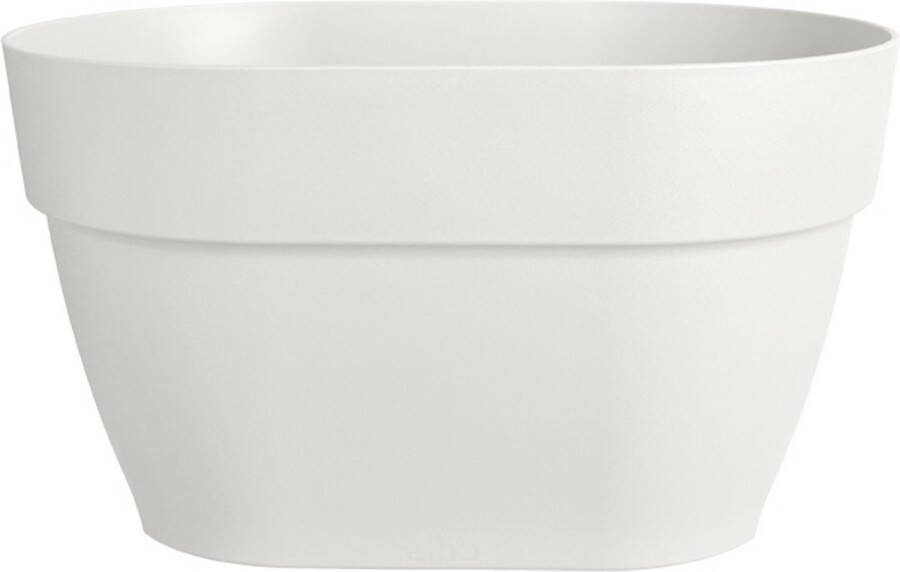 Elho Vibia Campana Flower Bridge 40 Plantenbak voor Balkon Railing 100% Gerecycled Plastic Ø 39.0 x H 22.0 cm Zijdewit