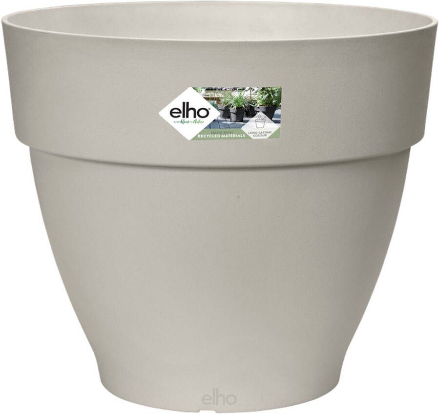 Elho Vibia Campana Rond 40 Bloempot voor Buiten met Drainagesysteem 100% Gerecycled Plastic Ø 39.0 x H 33.4 cm