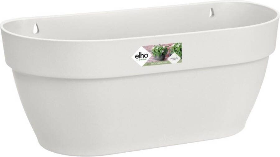 Elho Vibia Campana Wall Basket 35 Wand Bloempot voor Buiten 100% Gerecycled Plastic Ø 35.0 x H 14.8 cm Zijdewit