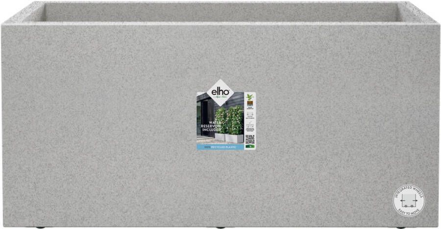 Elho Vivo Next Lang 60 Plantenbak voor Binnen & Buiten Rechthoekig 100% Gerecycled Plastic Ø 59.0 x H 29.2 cm Grijs Living Concrete