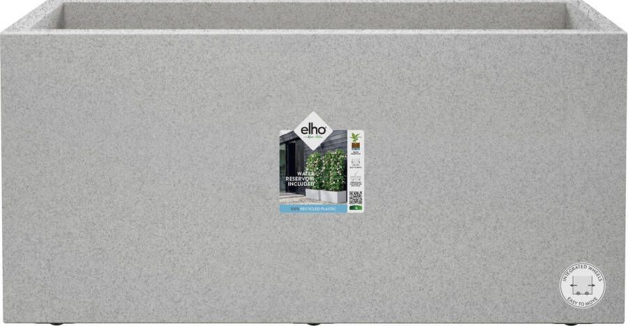 Elho Vivo Next Lang 80 Plantenbak voor Binnen & Buiten Rechthoekig 100% Gerecycled Plastic Ø 78.0 x H 37.9 cm Grijs Living Concrete