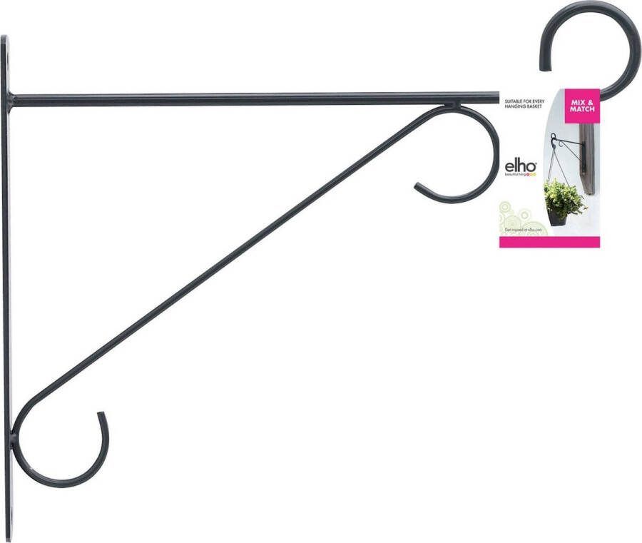 Elho Wandhaken Metaal 30 Accessoires voor Balkonbuitenaccessoires Ø 30.0 x H 26.0 cm Zwart Antraciet