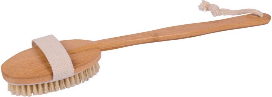 Elicious Body Brush Badborstel Rugborstel Afneembare steel Duurzaam Bamboe Dry Brushing