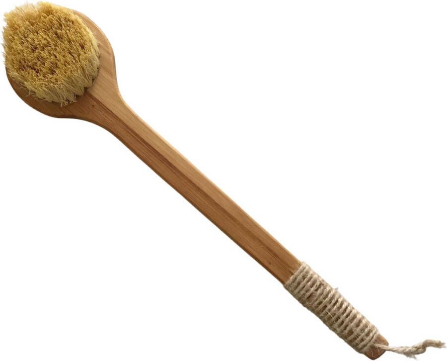 Elicious Body Brush Dry Brushing Badborstel Rugborstel Bamboe Vegan Handgemaakt 100% Natuurlijk Plasticvrij Duurzaam