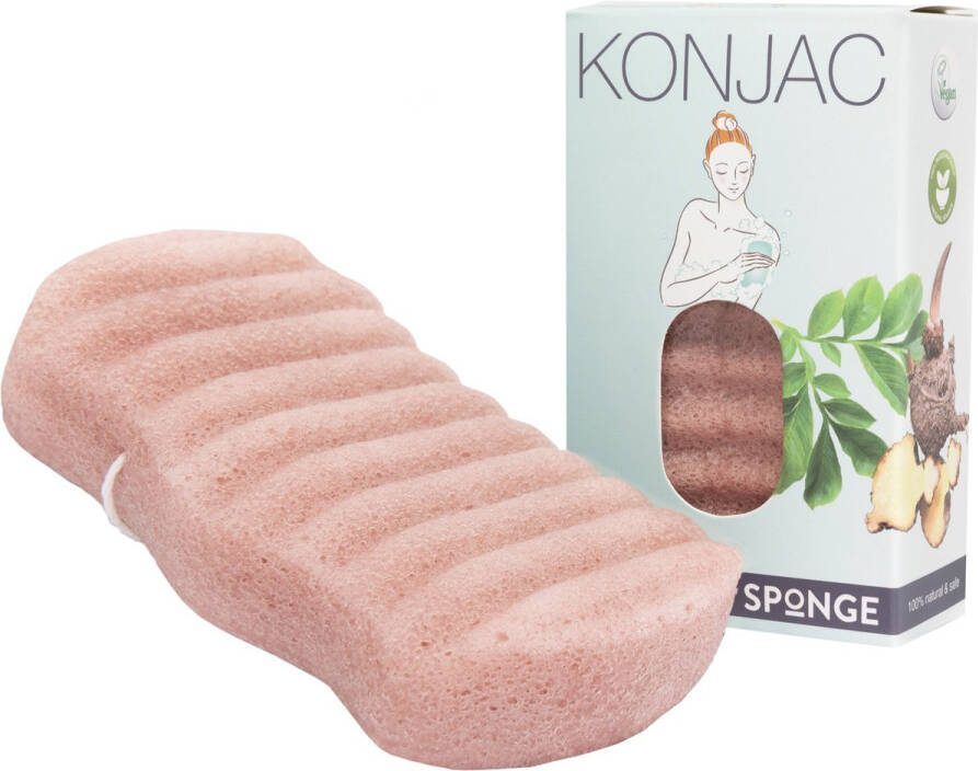 Elicious Konjac Spons Badspons Anti Aging Lycopeen Douche Bad Huidreiniging Natuurlijk Plasticvrij Vegan Dierproefvrij