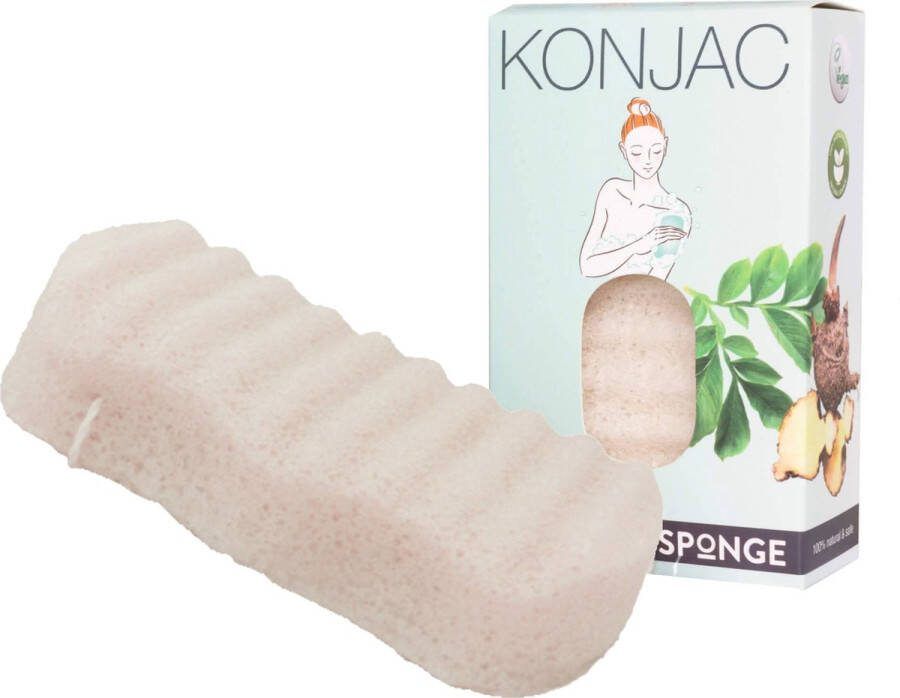 Elicious Konjac Spons Badspons Anti Rimpel Collageen Douche Bad Huidreiniging Natuurlijk Plasticvrij Vegan Dierproefvrij