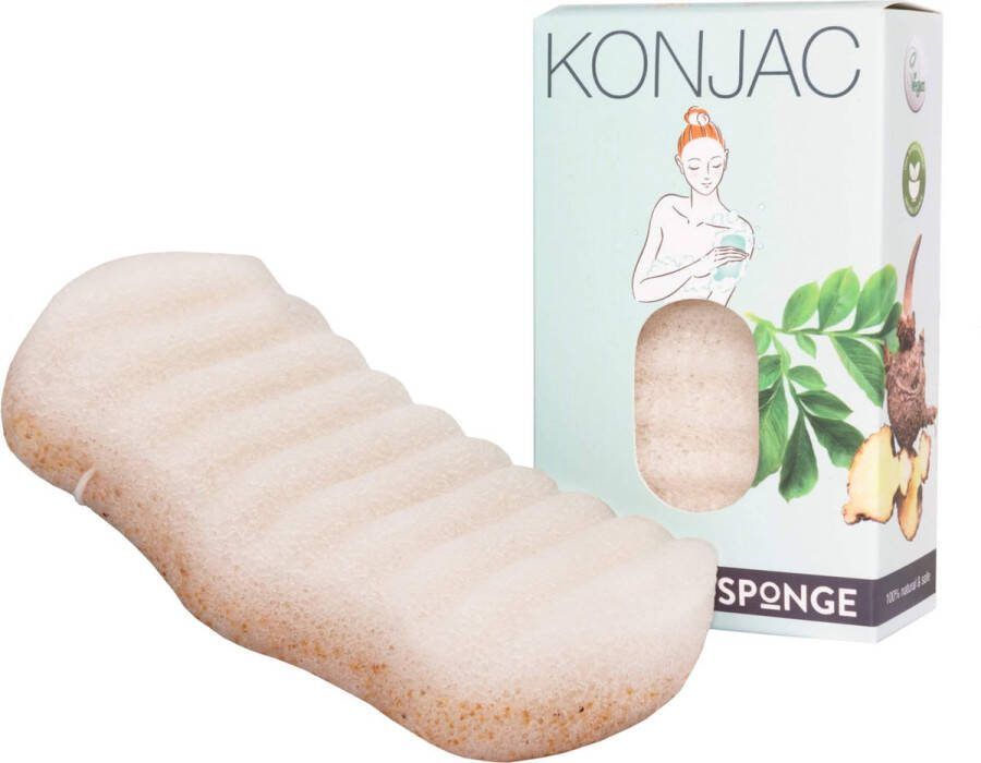 Elicious Konjac Spons Badspons Walnoot Zachte Peeling Bodyscrub Douche Bad Huidreiniging Natuurlijk Plasticvrij Vegan- Dierproefvrij