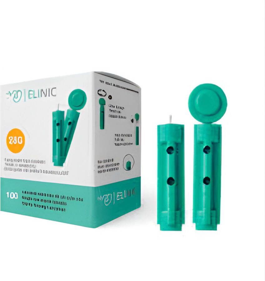 Elinic KIT Glucosemeter glucometer bloedglucosemeter bloedglucose diabetes meter bloed Glucosemeter Met Opberdoosje resultaten in 8 seconden. MET GLUCOMETER + DOOSJES + 25 TESTRIPS + 100 LANCETTEN + BATTERIJ