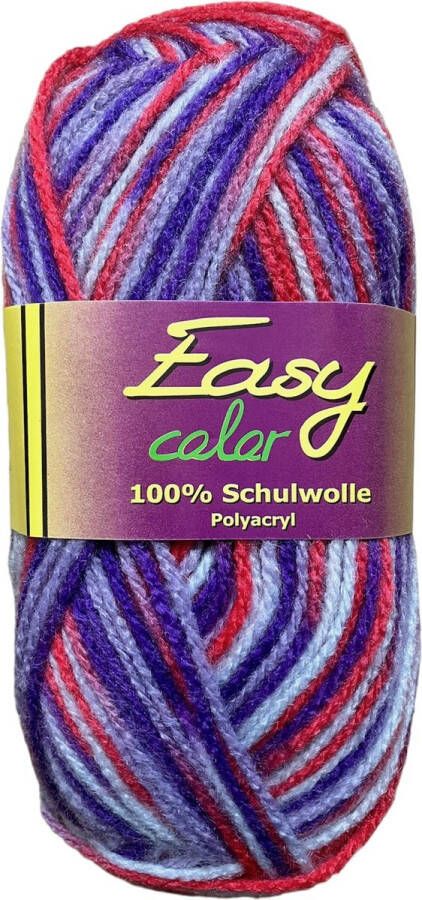 Elisa Easy Color Easy Color 3 bollen gemêleerd acryl garen (1350) in rood paars