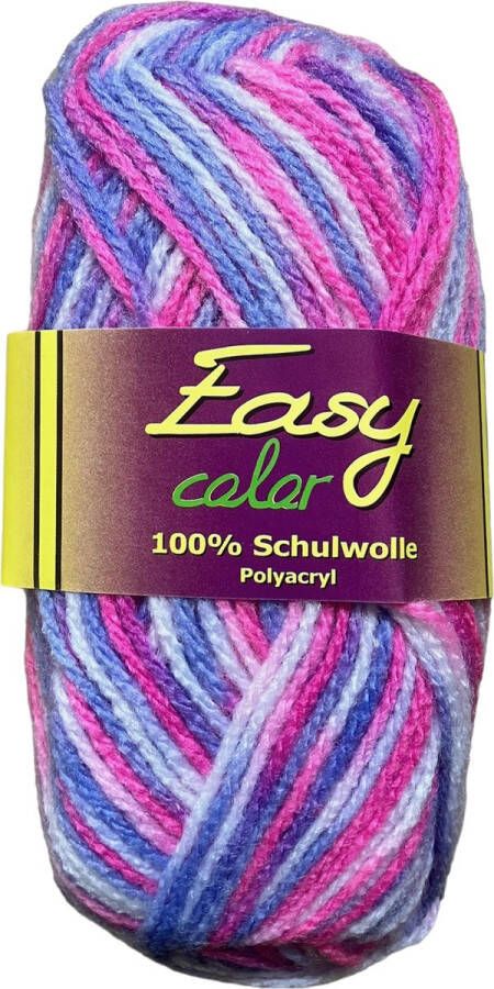 Elisa Easy Color Easy Color 3 bollen gemêleerd acryl garen (1367) pastel kleuren