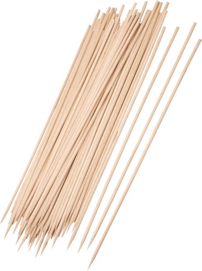 Elite 100x Bamboe houten sate prikkers spiezen  bbq sticks 25 cm prikkers (sate)