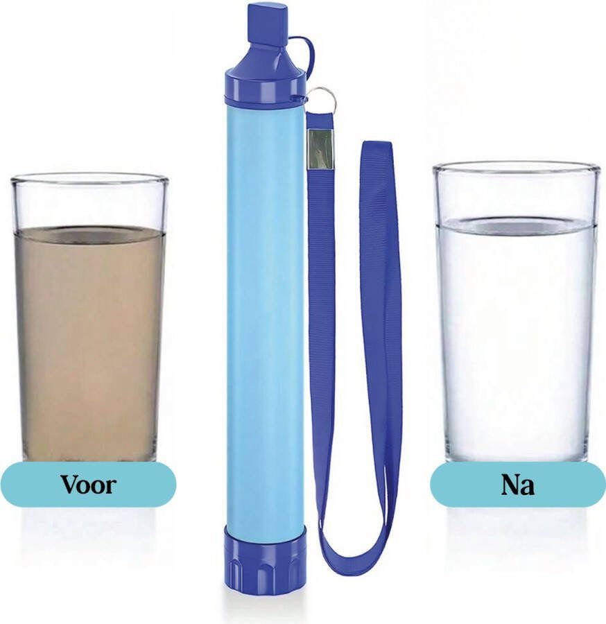 Elixer Water Straw survival water zuiveren live rietje live saving survival straw complete set waterfilter outdoor life 1500L BPA-vrij