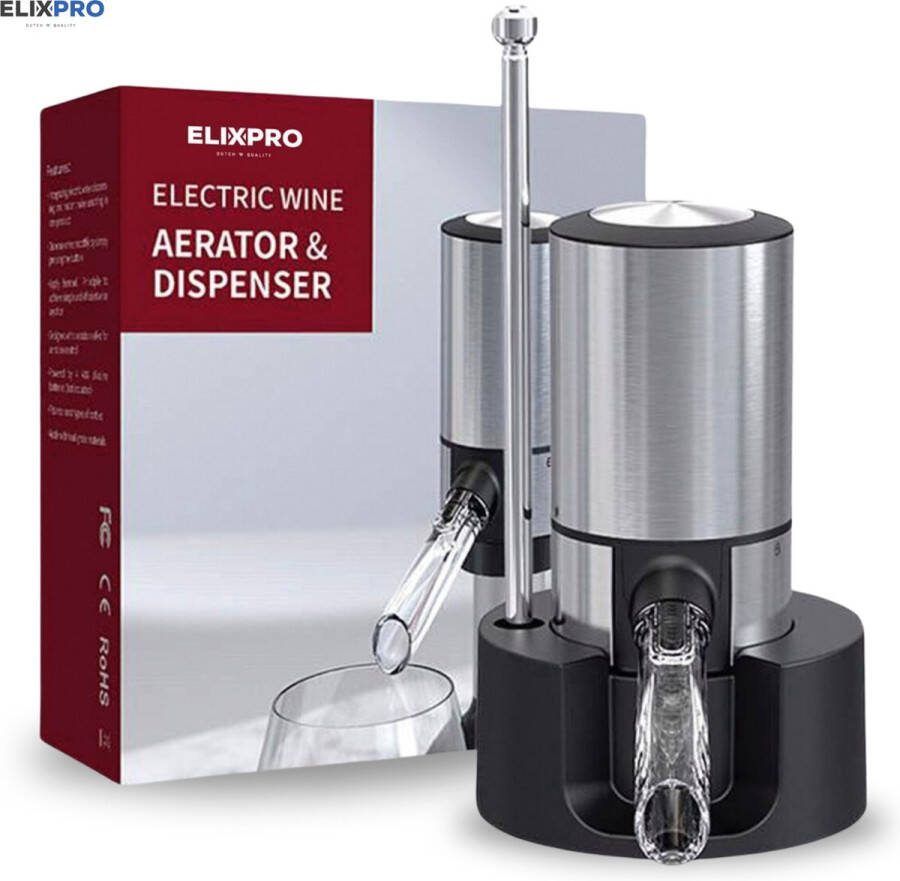 ElixPro Elektrische wijn tap Elektrische wijnbeluchter Wijnaccessoires Wijn decanteerder Wijn aerator Luxe wijn beluchter