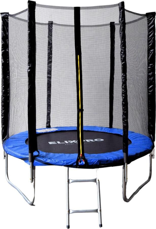 ElixPro Trampoline Inclusief veiligheidsnet en instapladder Trampoline 183cm Blauw