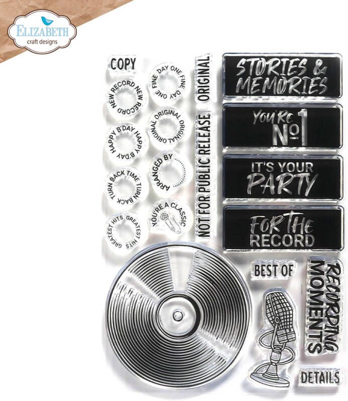 Elizabeth Craft Designs ECD Clear stamps A5 Stories and memories