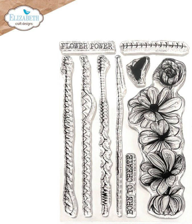 Elizabeth Craft Designs ECD Clear stamps Stitched borders