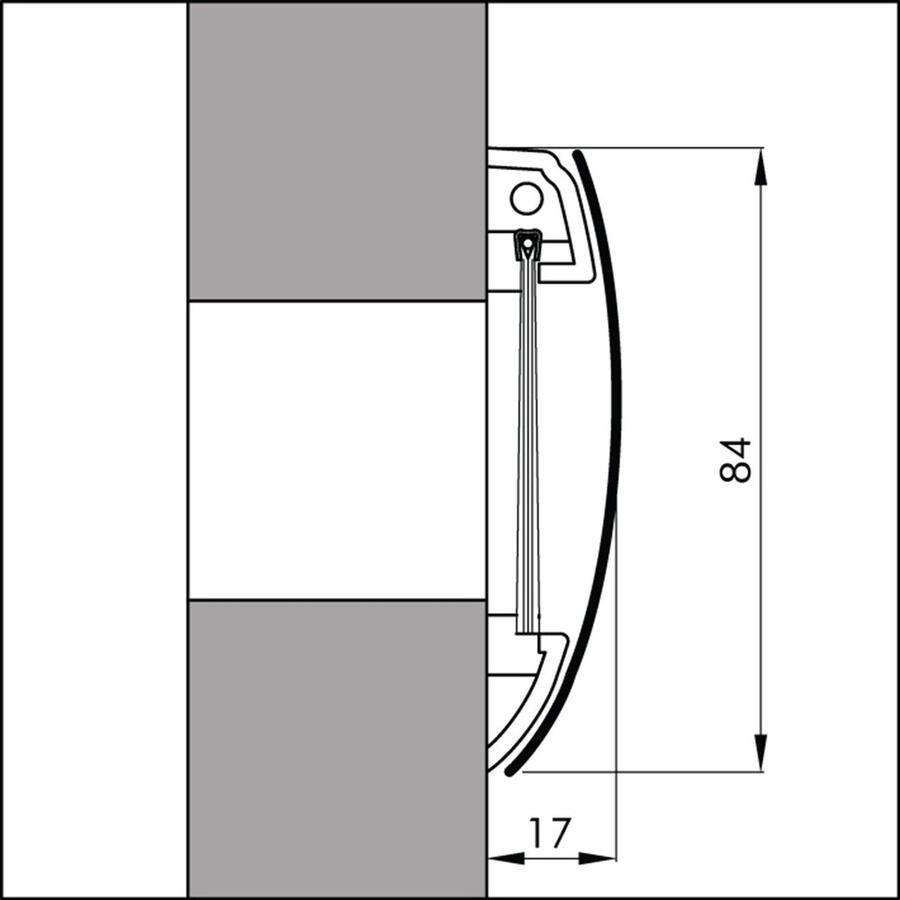 Ellen brievenbus tochtafsluiter 340x84mm rvs ( a 1 st )