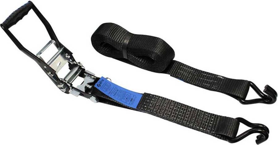 ELLERstrap ELLER 2-delige spanband ratel en haken 2500 5000daN breedte 50mm lengte 5m zwart