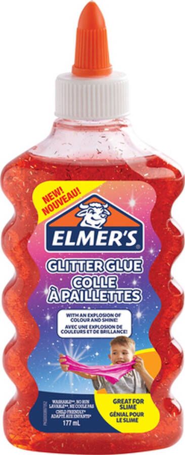 Elmer's Kinderlijm glitter 177ml rood