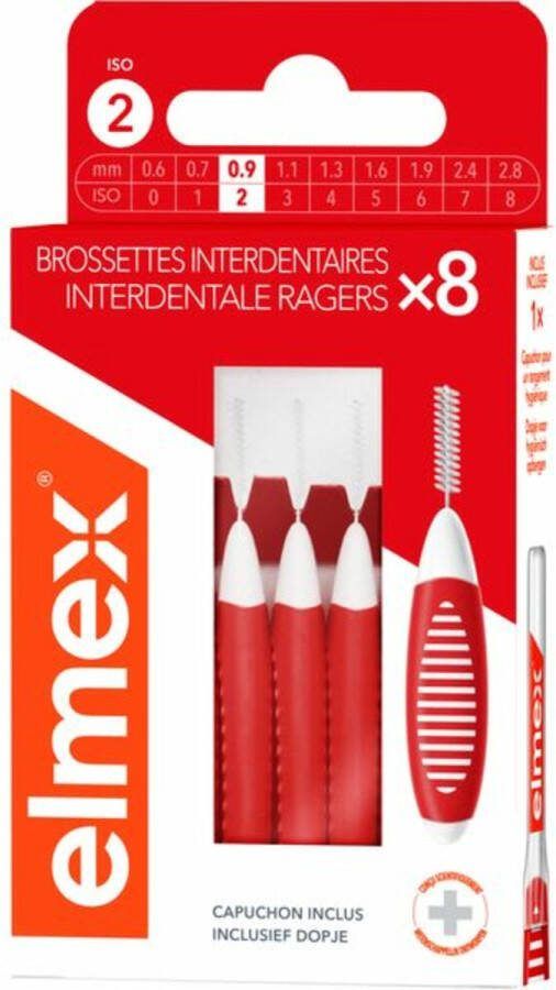 Elmex 6x Interdentale Ragers 0 9 mm Rood ISO 8 stuks