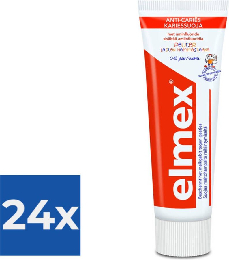 Elmex Anti-Cariës Peuter Tandpasta 75 ml Voordeelverpakking 24 stuks