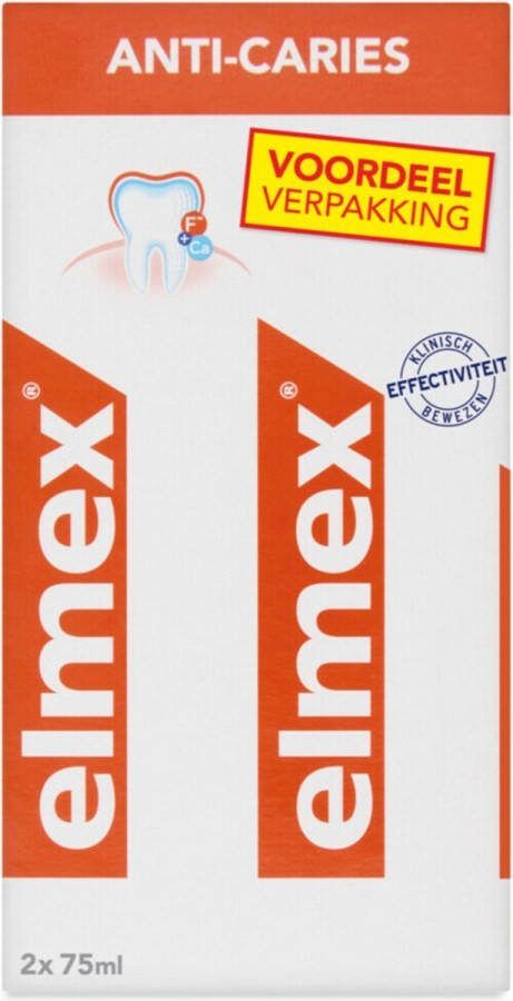 Elmex Tandpasta Anti-Cariës Duopack 2x 75 ml