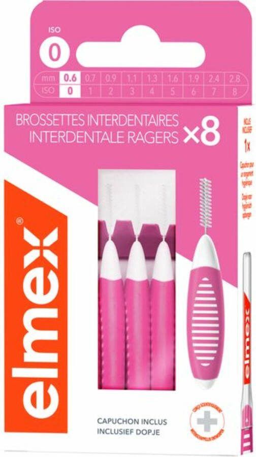 Elmex Interdentale Ragers 0 6 mm Roze ISO 8 stuks