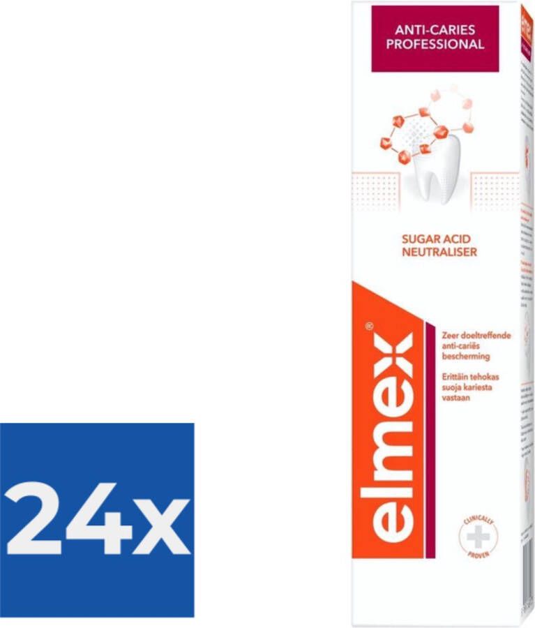 Elmex Tandpasta Anti-Cariës Professional 75 ml Voordeelverpakking 24 stuks